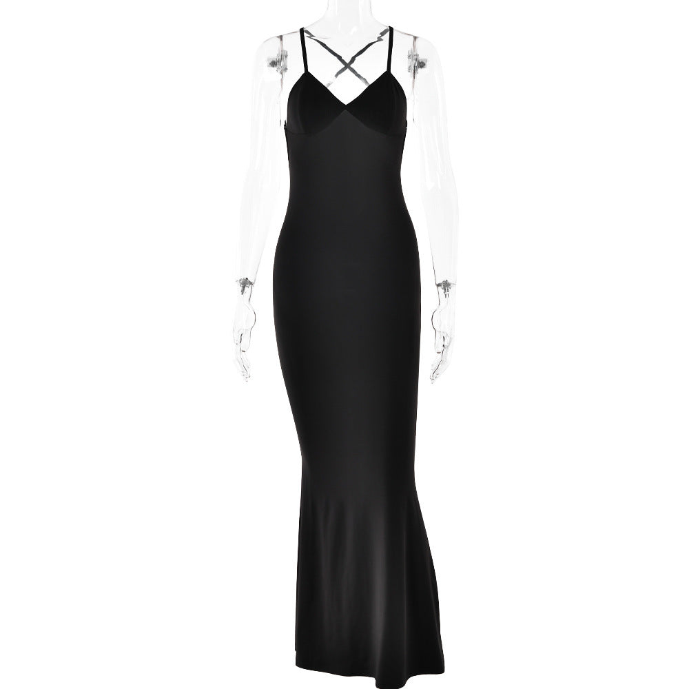 Damen elegantes Maxikleid mit verführerischem Rückenschnitt und zarten Trägerdetails WOLFF