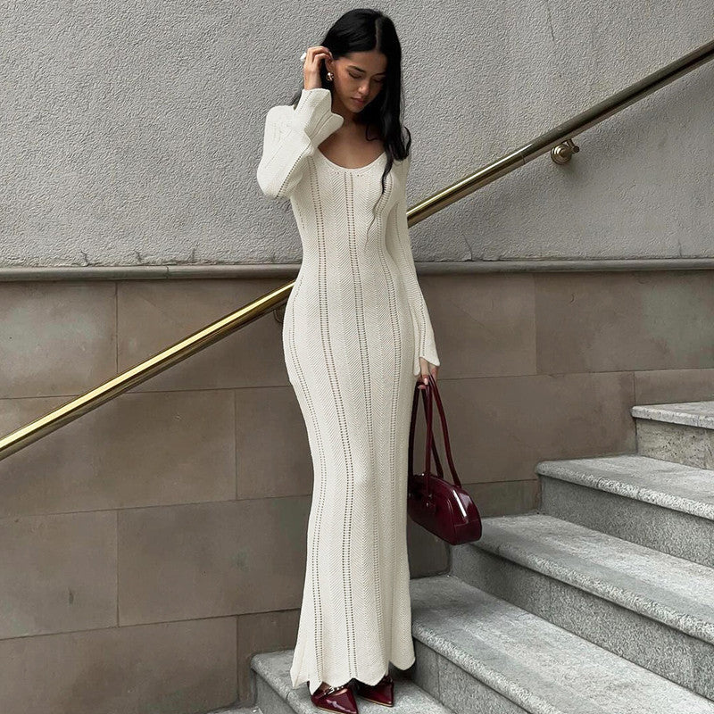 Damen Elegantes Strickkleid mit weit geschnittenen Ärmeln und strukturiertem Design WOLFF