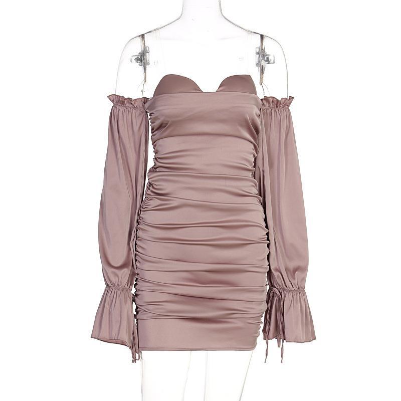 Damen Minikleid mit schulterfreiem Design und eleganten Rüschendetails WOLFF