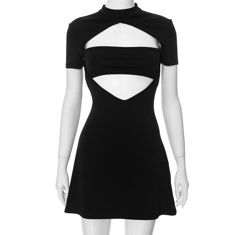 Damen Cut-Out Minikleid mit modernem Stehkragen und raffinierten Ausschnitten WOLFF