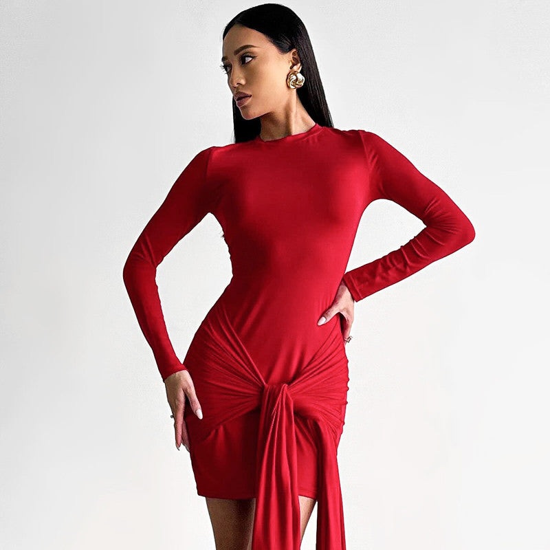 Damen Kleid mit innovativem Wickeldesign und raffiniertem Drapierungseffekt WOLFF