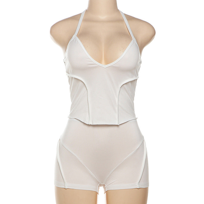 Damen sportliches Bodysuit mit tiefem V-Ausschnitt und einzigartigem Schnitt WOLFF