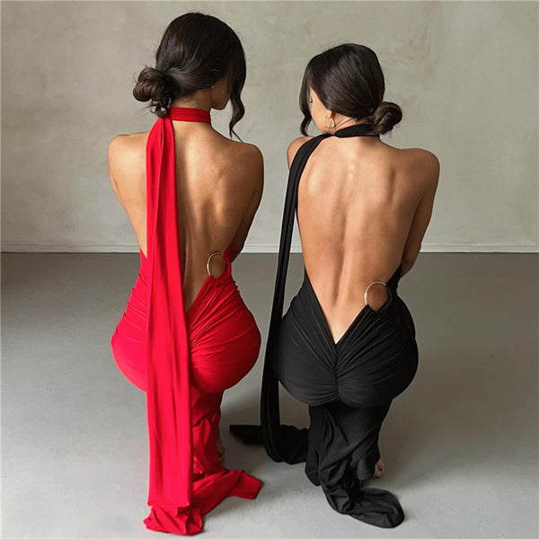Damen Elegantes Maxi-Kleid mit asymmetrischem Design und eleganter Schleppe WOLFF