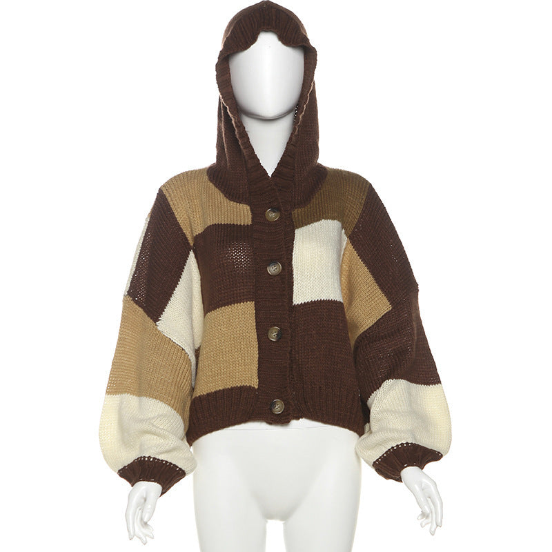 Damen modischer Hoodie mit voluminösen Ärmeln und strukturierter Strickoptik WOLFF