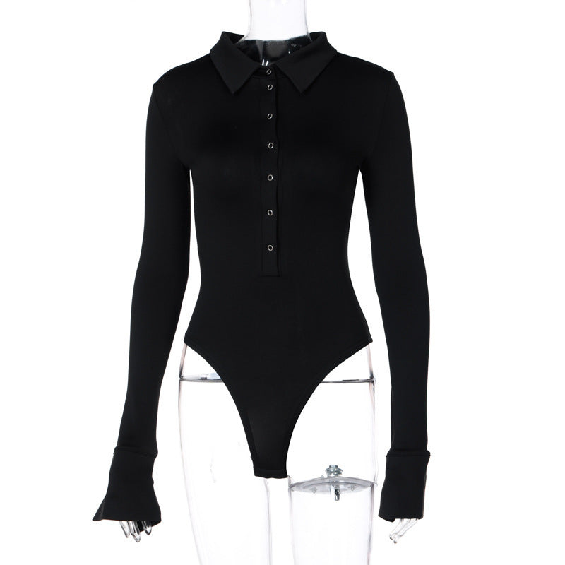 Damen Bodysuit mit elegantem Kragen und Knopfleiste WOLFF
