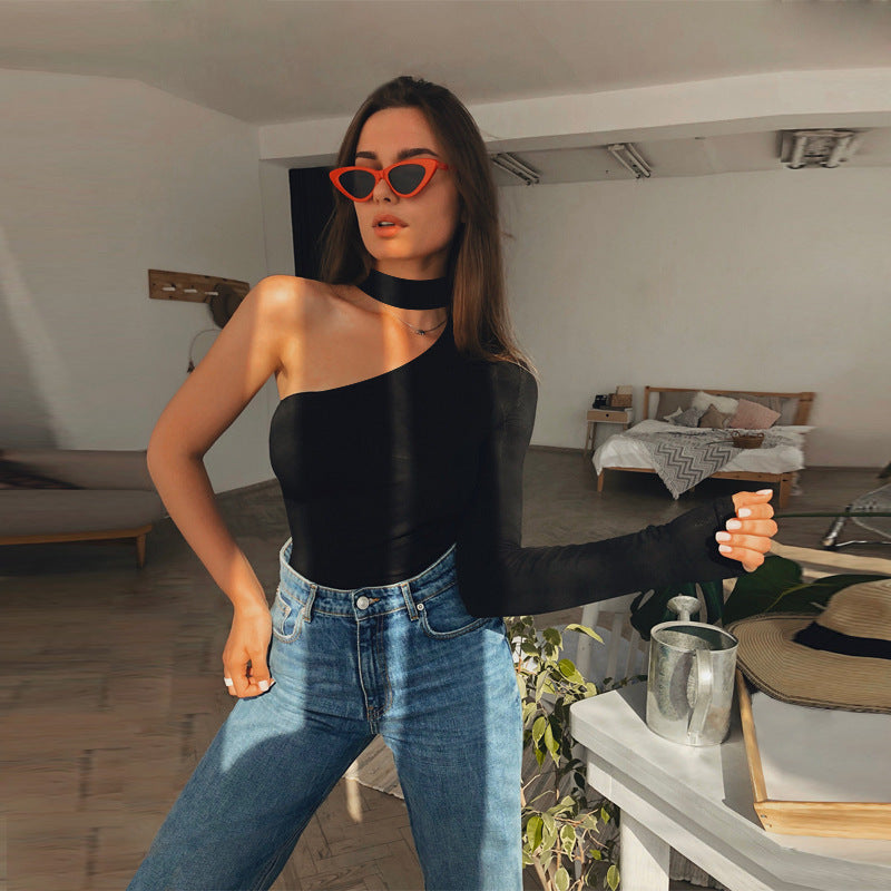 Damen Body mit asymmetrischem Ausschnitt und elegantem Stehkragen WOLFF