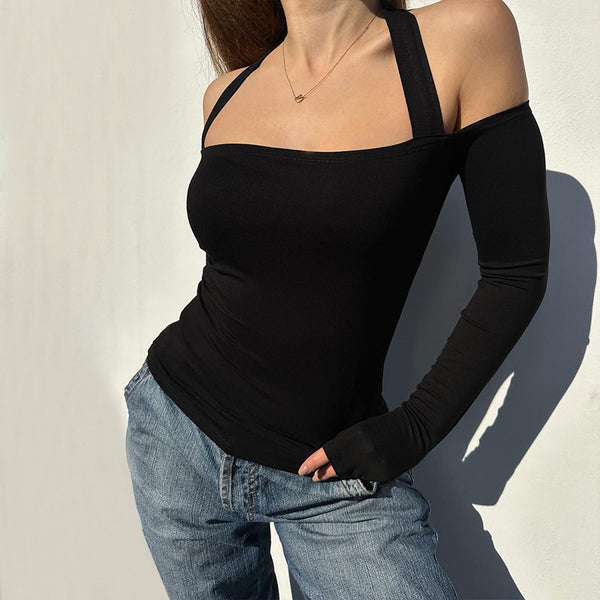 Damen Off-Shoulder Langarmtop mit innovativem Design WOLFF