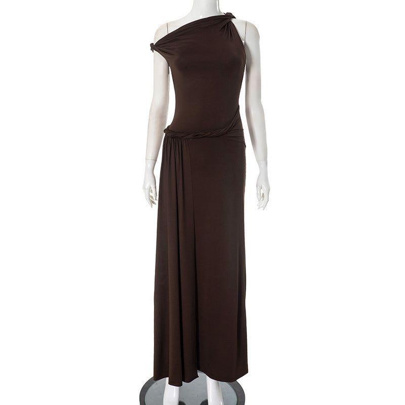 Damen Maxikleid mit asymmetrischem Schnitt und raffinierten Drapierungen WOLFF