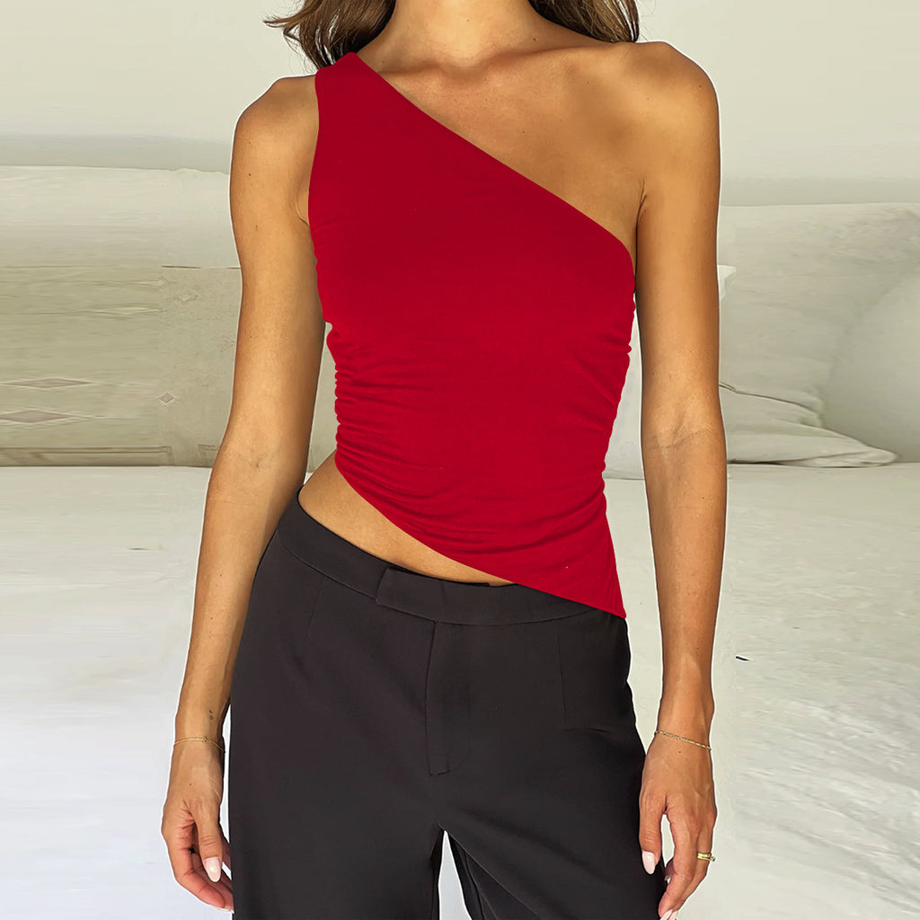 Damen asymmetrisches Crop-Top mit Wickeldesign WOLFF
