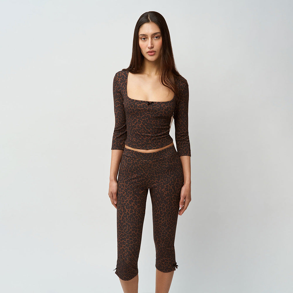 Damen Sportliches Set mit Leopardenmuster und figurschmeichelndem Schnitt WOLFF