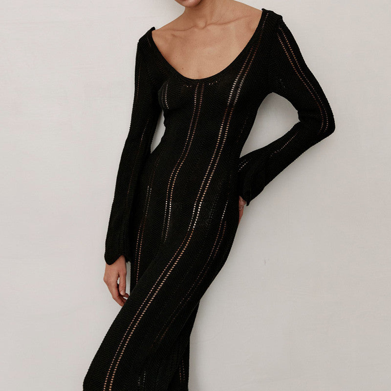 Damen Elegantes Strickkleid mit weit geschnittenen Ärmeln und strukturiertem Design WOLFF