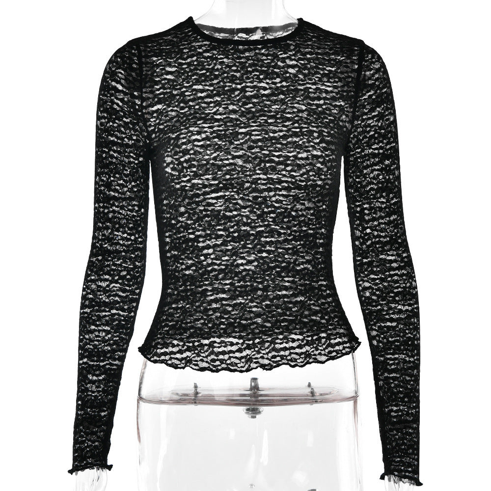 Damen Feinstrick Langarmshirt mit strukturierter Oberfläche WOLFF