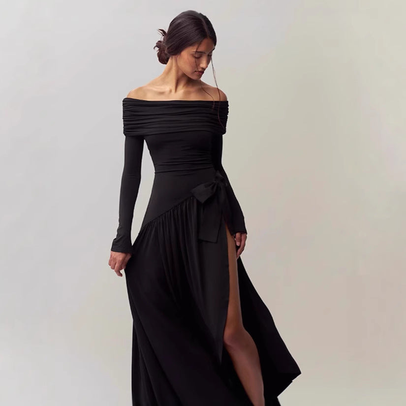 Damen Maxikleid mit asymmetrischem Schnitt und voluminösem Drapé WOLFF