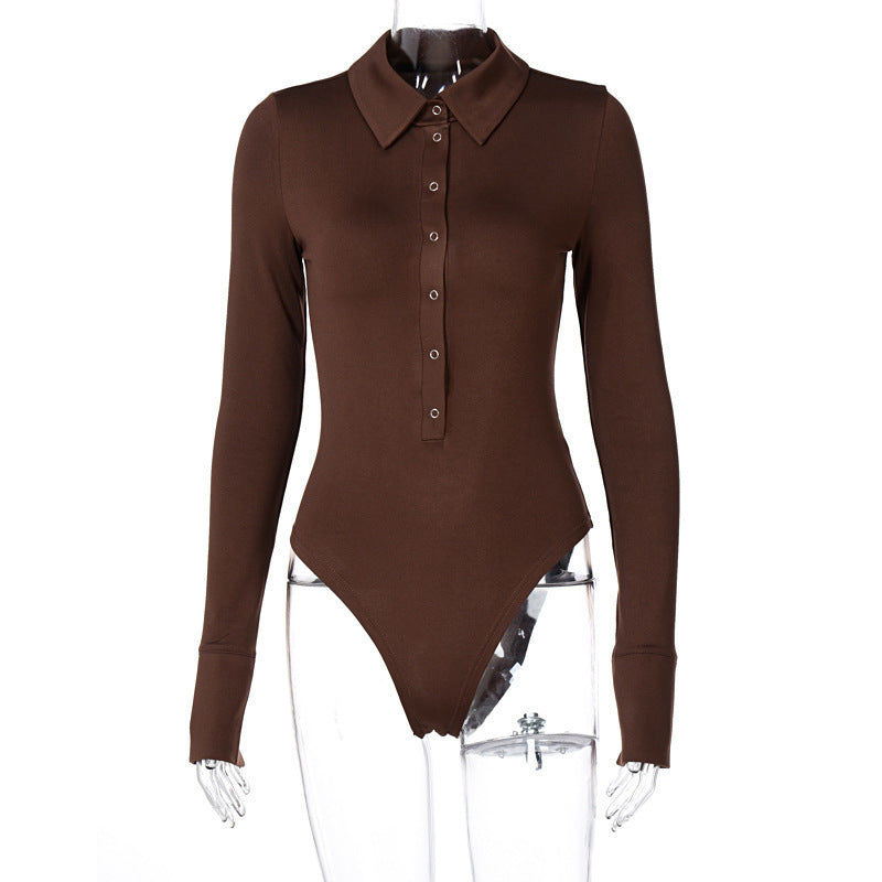 Damen Bodysuit mit elegantem Kragen und Knopfleiste WOLFF