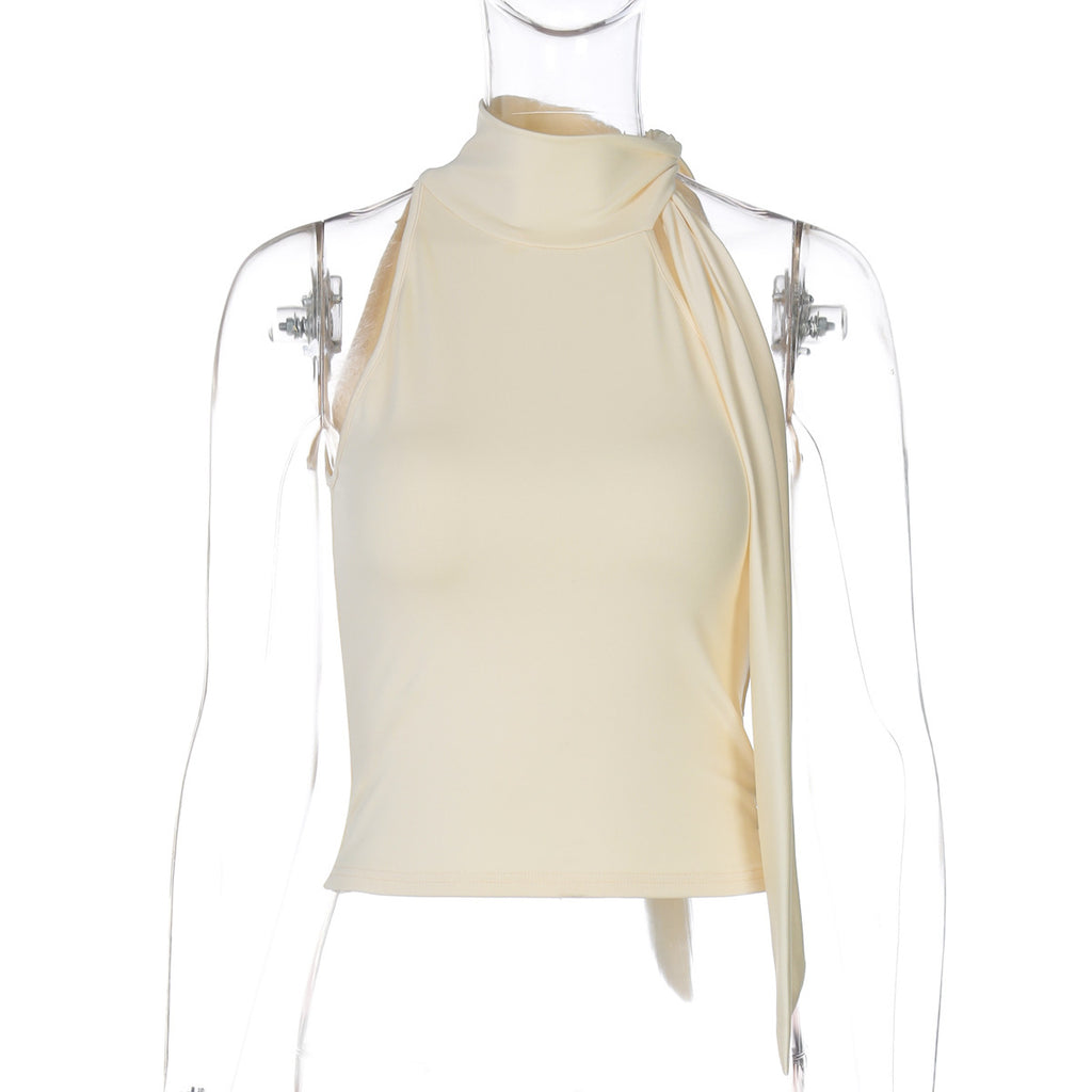 Damen effektvolles Top mit asymmetrischem Schnitt und dekorativen Bindebändern WOLFF