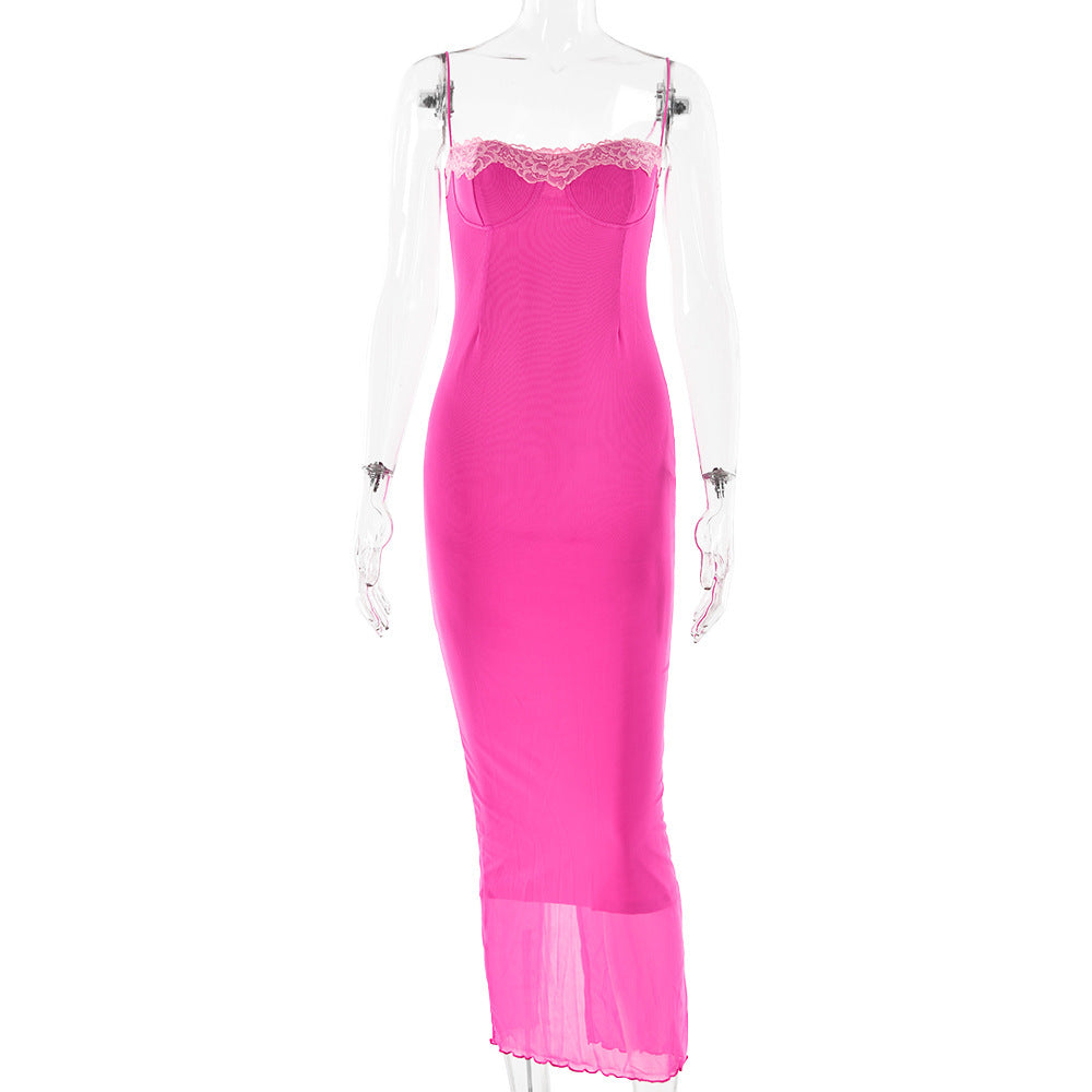 Damen Kleid mit verführerischem Spitzenoberteil und figurbetontem Schnitt WOLFF