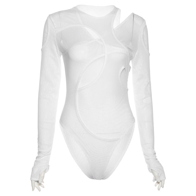 Damen Bodysuit mit innovativem Schnitt und einzigartigen grafischen Details WOLFF