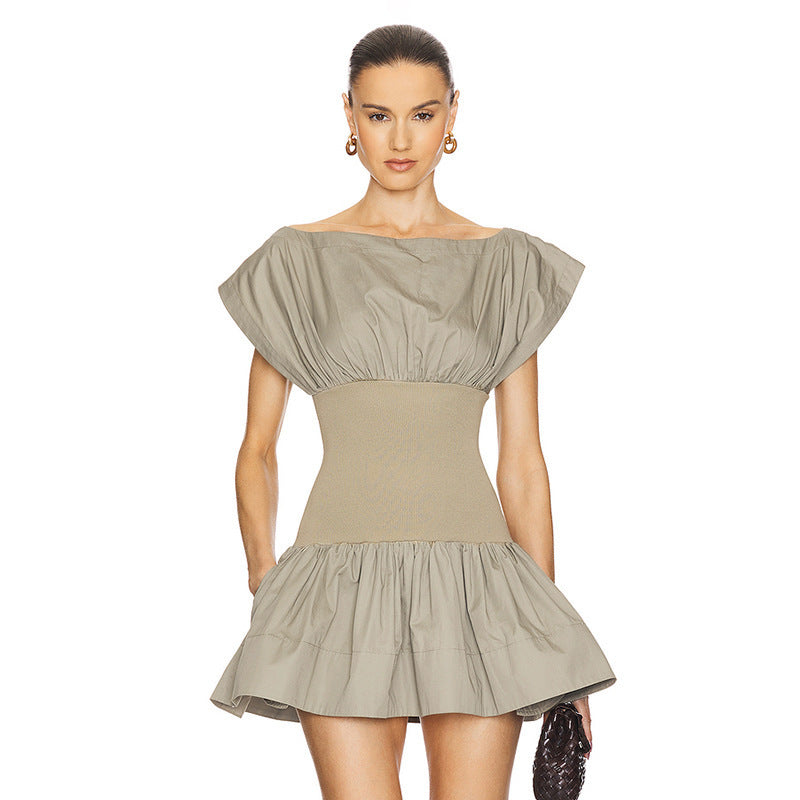 Damen Fliessendes Off-Shoulder Sommerkleid mit voluminösem Rock WOLFF