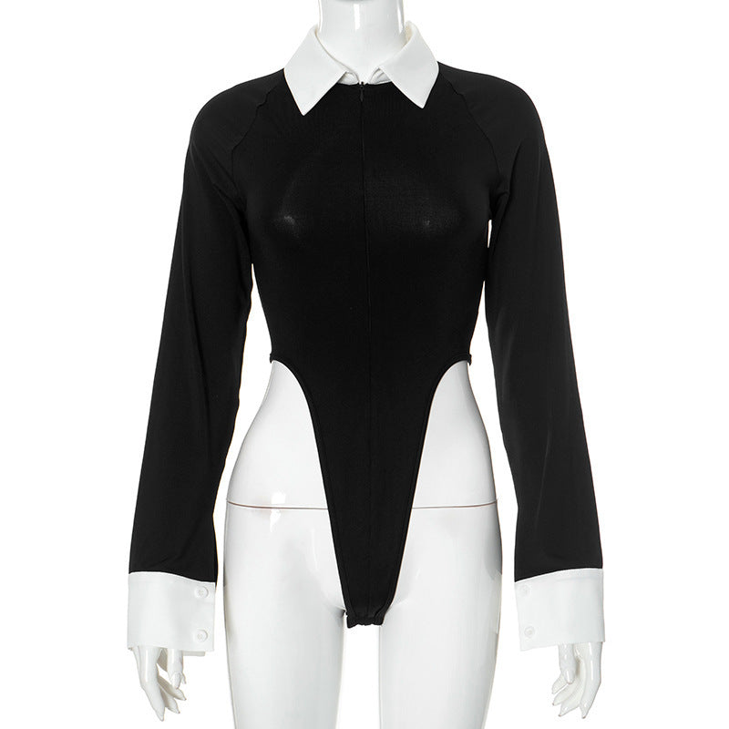 Damen Bodysuit mit klassischem Kragen und seitlichen Cut-Outs WOLFF