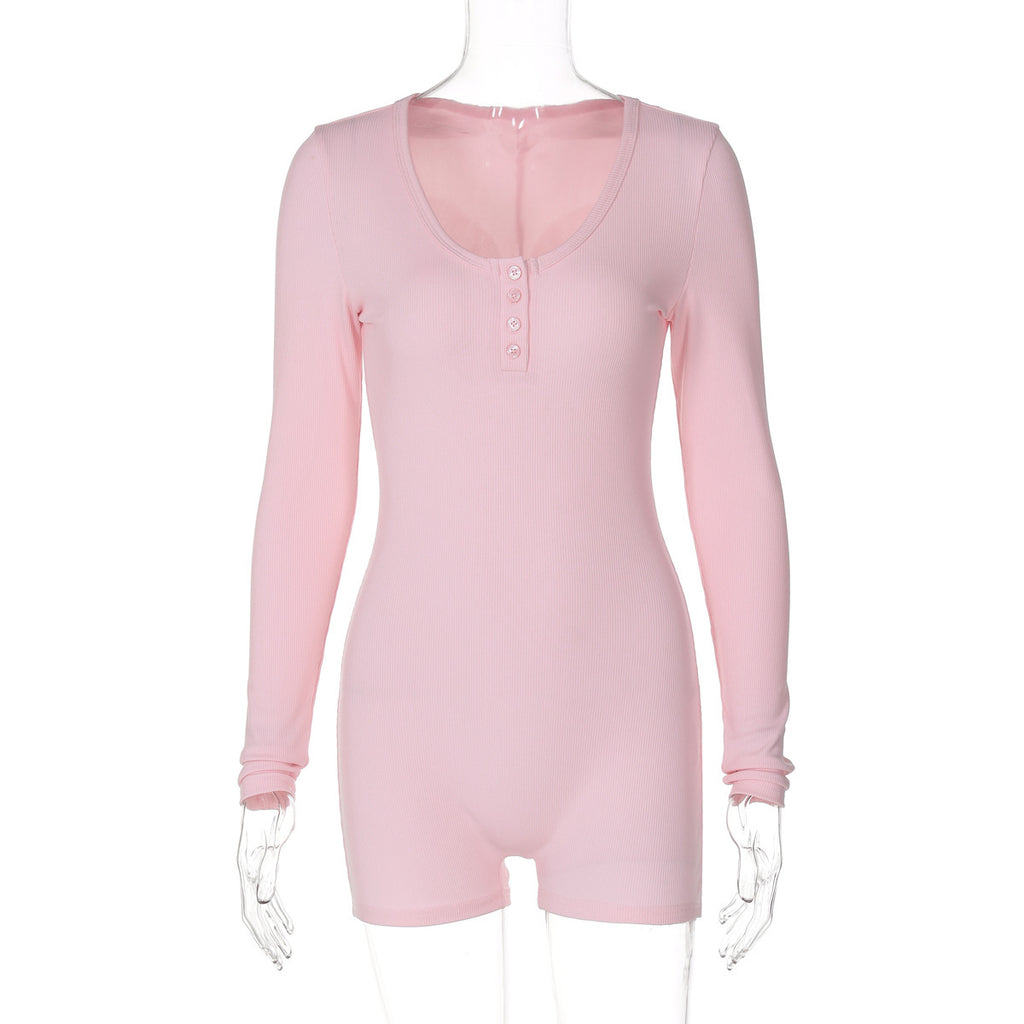 Damen Langarm-Bodysuit mit modernem Knopfdesign WOLFF