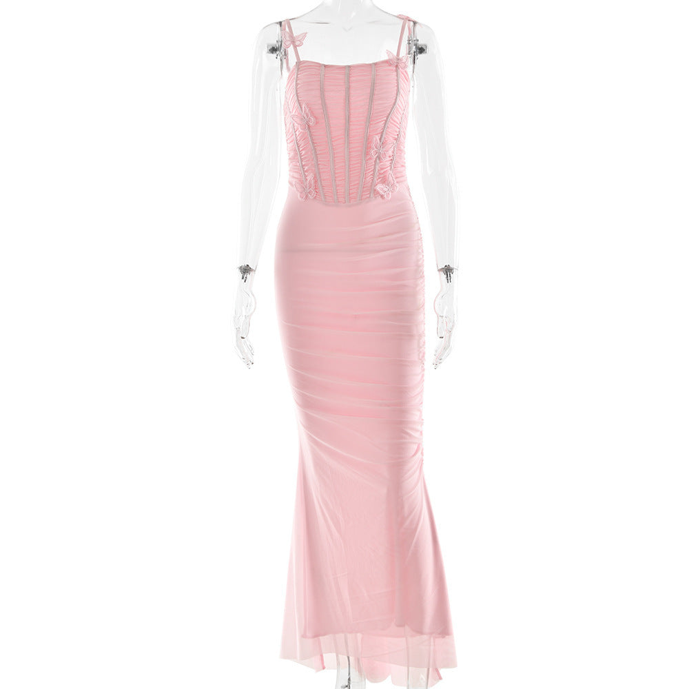 Damen Maxikleid mit ansprechendem Rüschendesign und figurbetontem Schnitt WOLFF