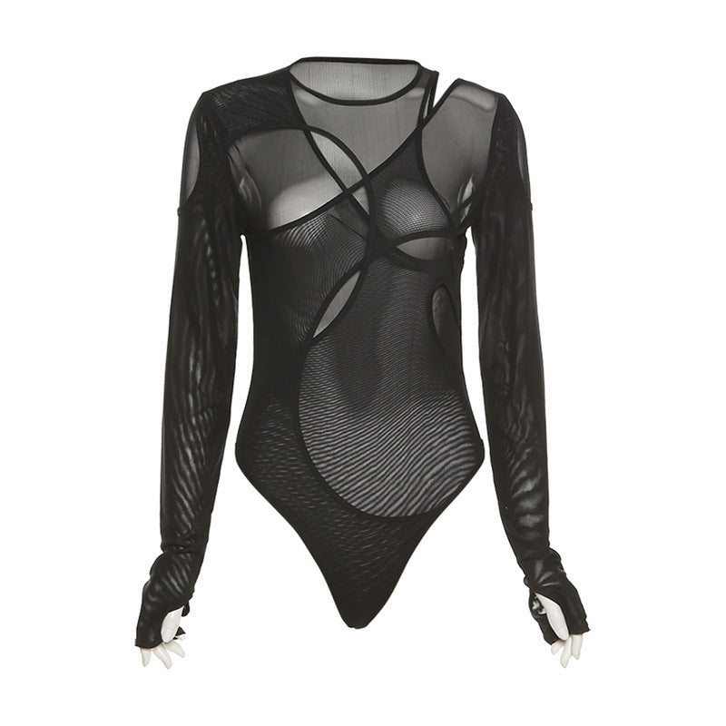 Damen Bodysuit mit innovativem Schnitt und einzigartigen grafischen Details WOLFF