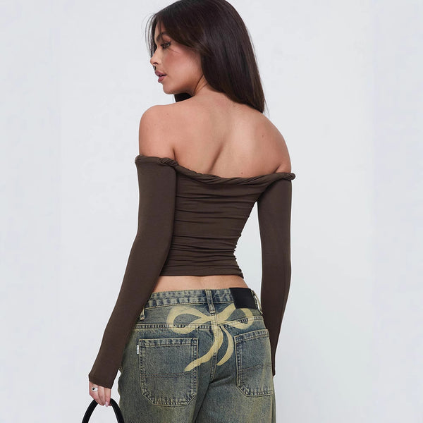 Damen Off-Shoulder Langarmtop WOLFF