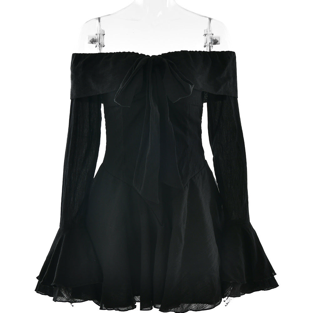 Damen Minikleid mit schulterfreiem Design und voluminösen Ärmeln WOLFF