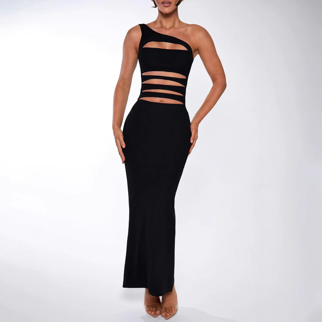 Damen Maxikleid mit asymmetrischem Schnitt und verführerischen Cut-Out-Details WOLFF