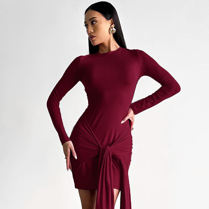 Damen Kleid mit innovativem Wickeldesign und raffiniertem Drapierungseffekt WOLFF