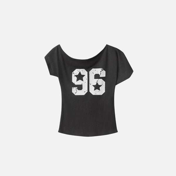 Damen lässiges Oversized T-Shirt mit Rundhalsausschnitt und kreativem Druck WOLFF