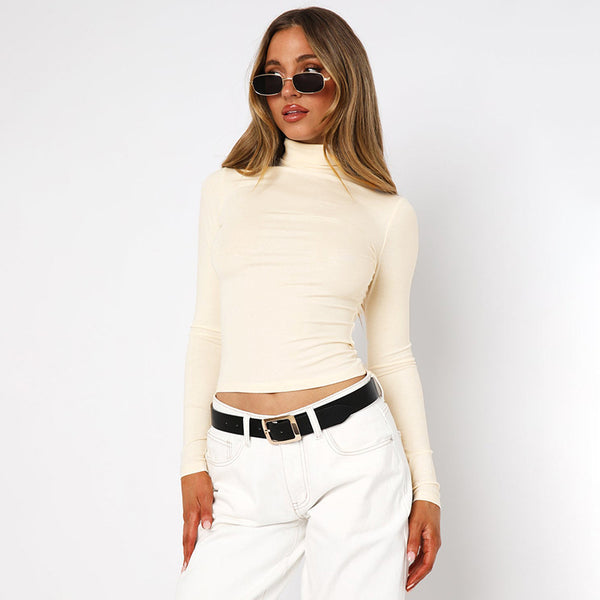 Damen Rollkragenoberteil mit figurbetonendem Schnitt und elegantem Rüschendesign WOLFF
