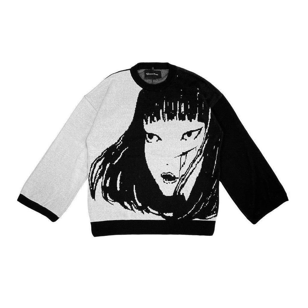 Damen kreativer Pullover mit einzigartigem Grafikdesign WOLFF