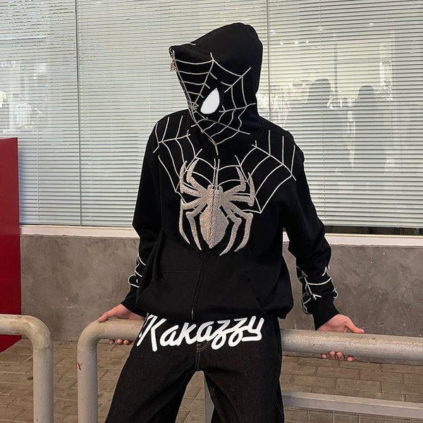 Damen Kapuzenpullover mit Spider-Man Motiv und praktischen Taschen WOLFF