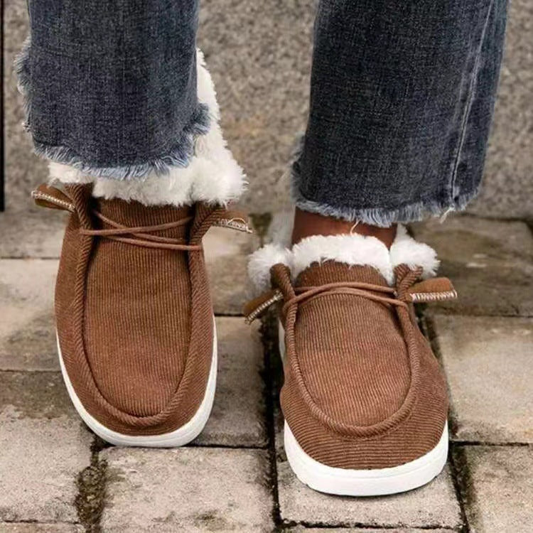 WOLFF | Flache Loafers aus Plüschpelz