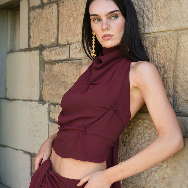 Damen Top mit innovativem Drapé-Design und eleganter Schleifenverzierung WOLFF