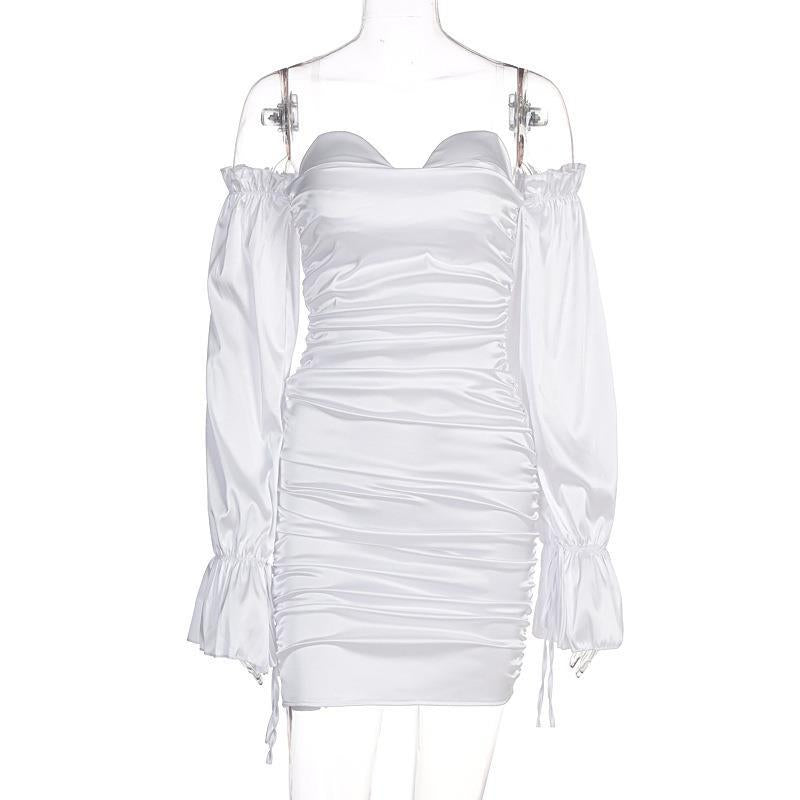 Damen Minikleid mit schulterfreiem Design und eleganten Rüschendetails WOLFF