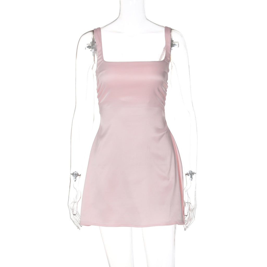 Damen Minikleid mit verstellbaren Spaghettiträgern und elegantem Raffungseffekt WOLFF