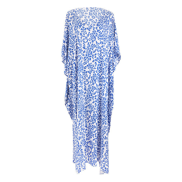 WOLFF | Rayon Bedrucktes Maxikleid Beach Cover-up Vacation Robe