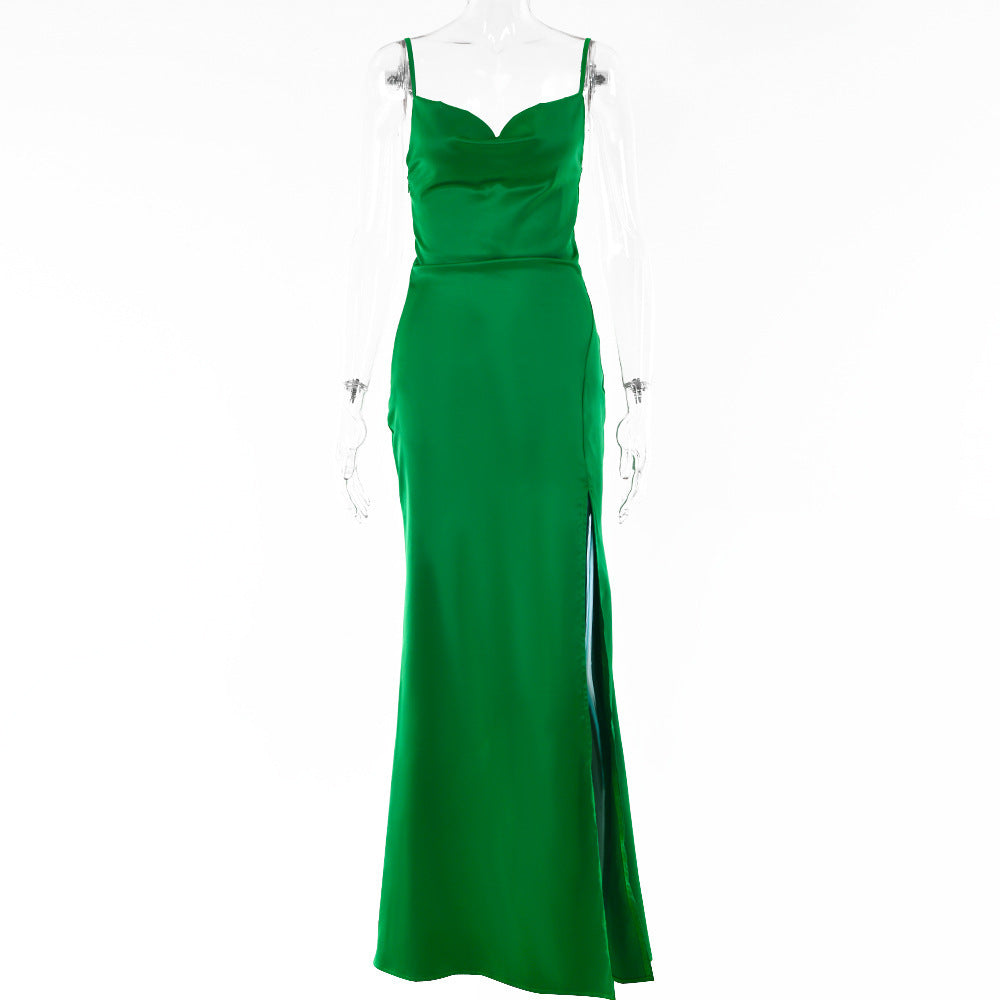 Damen Langes Abendkleid mit elegantem Herzausschnitt und Schlitz WOLFF