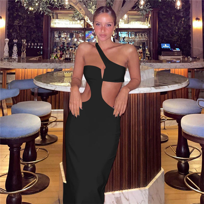 Damen Maxi-Kleid mit asymmetrischem Ausschnitt und eleganten Cut-Outs WOLFF