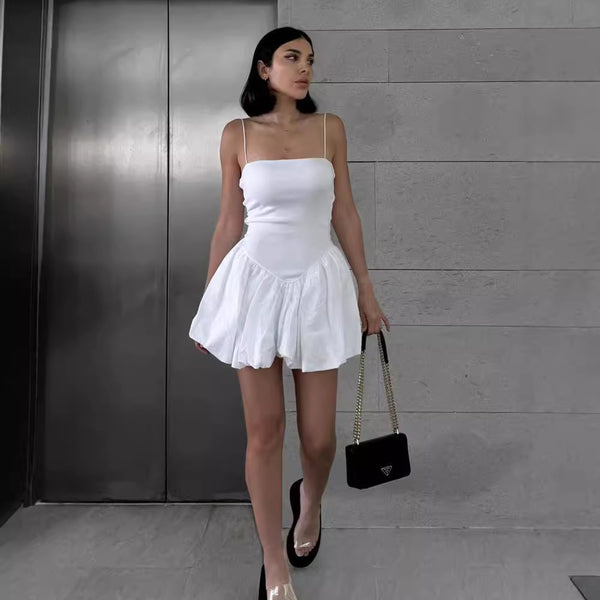 Damen Minikleid mit voluminösem Rock und schulterfreien Trägern WOLFF
