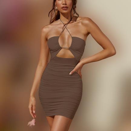 Damen Kleid mit tiefem V-Ausschnitt und raffinierten Cut-Out-Details WOLFF