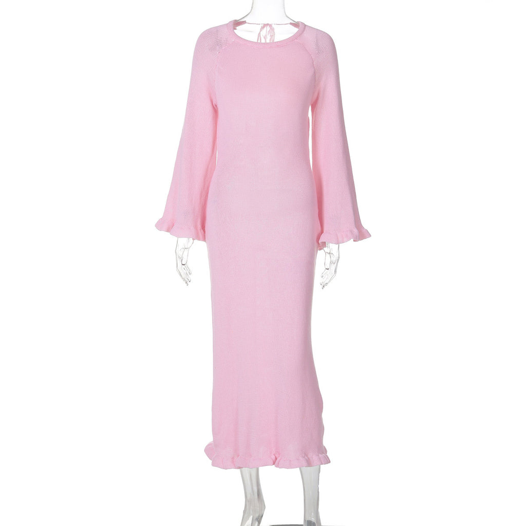 Damen Maxikleid mit weiten Ärmeln und nostalgischem Design WOLFF