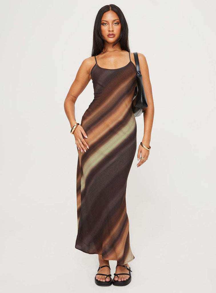 Damen Maxikleid mit elegantem Farbverlauf und schmalen Trägern WOLFF
