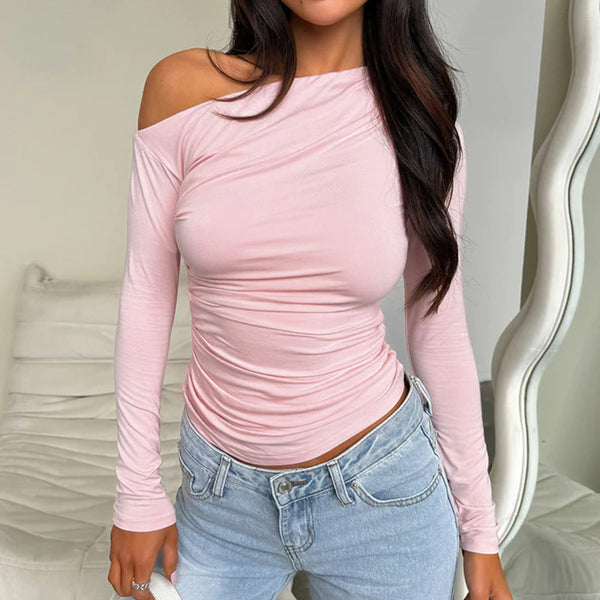 Damen asymmetrisches Oberteil mit Raffung und elegantem Schnitt WOLFF