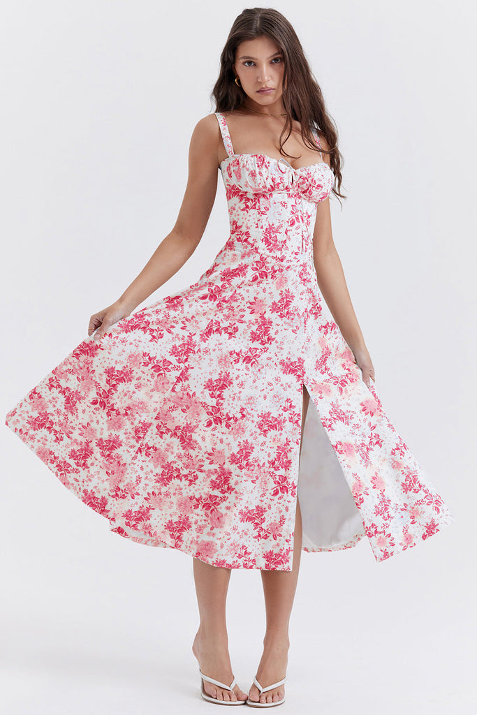 Wolff - Midi-Sommerkleid mit Schlitz