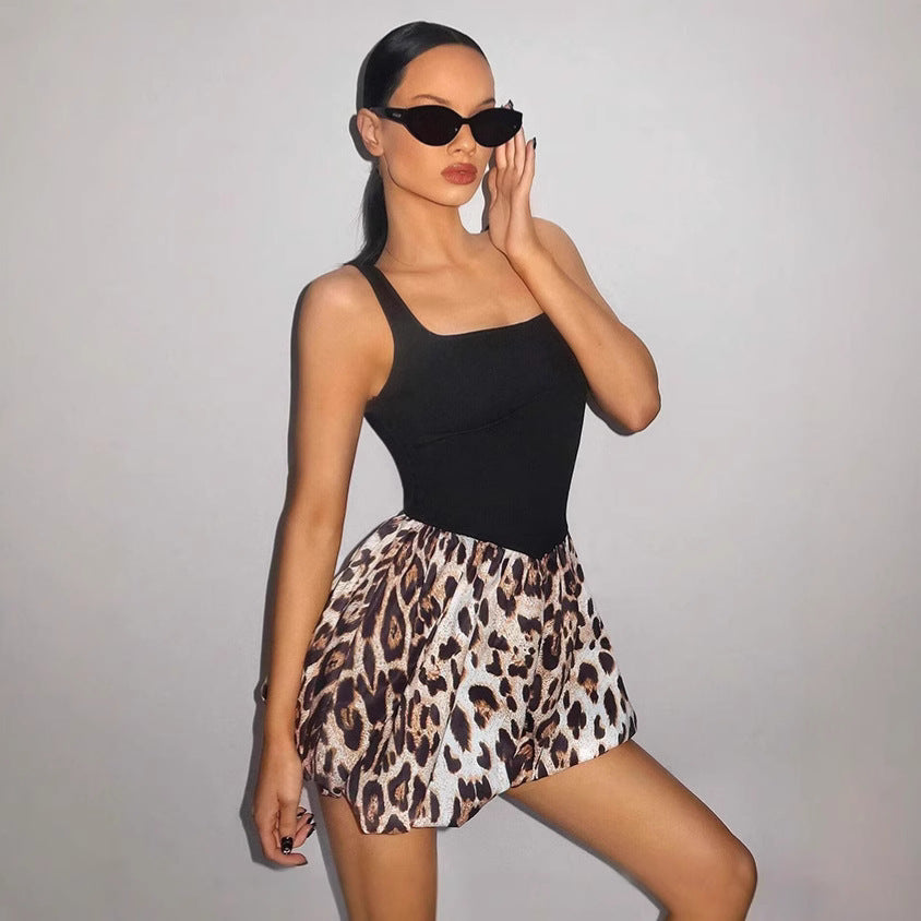 Damen Badeanzug mit voluminösem Rockteil und tierischem Print WOLFF