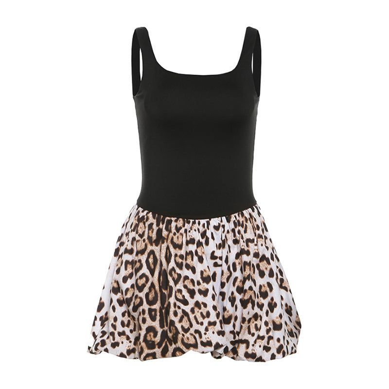 Damen Badeanzug mit voluminösem Rockteil und tierischem Print WOLFF