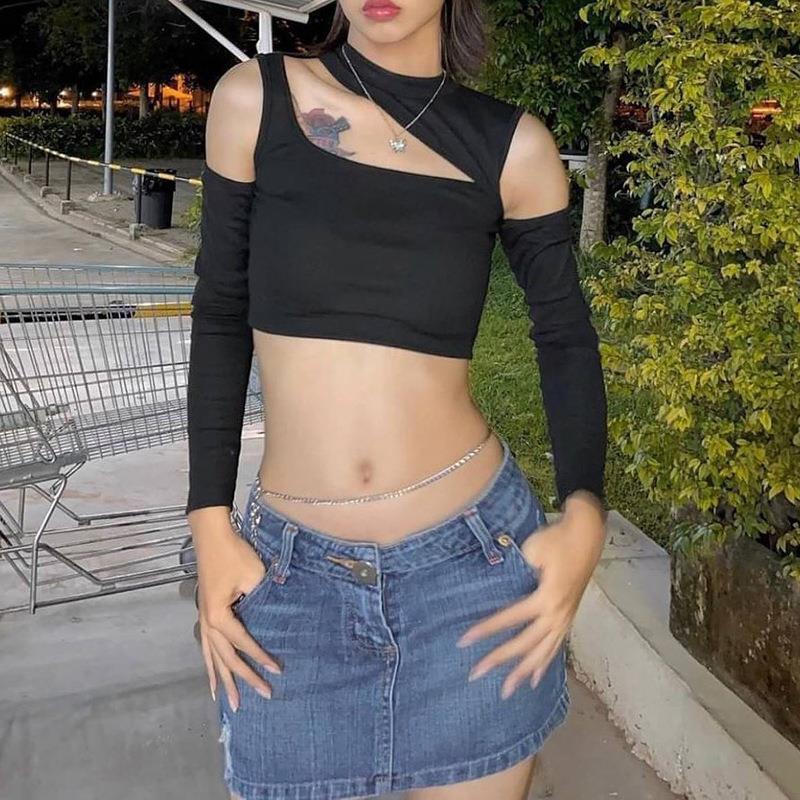 Damen Body mit asymmetrischem Design und hohen Ärmeln WOLFF